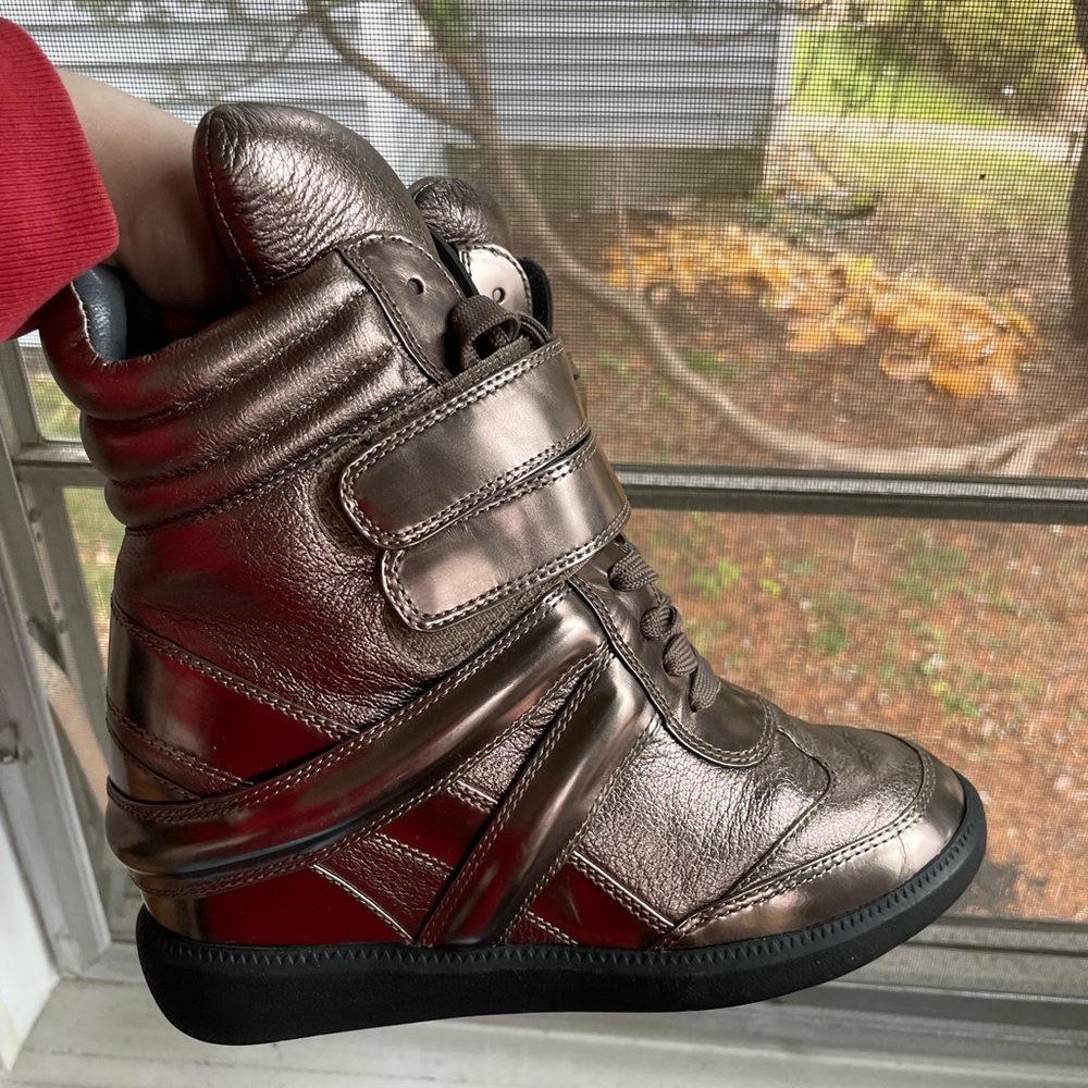 Monika Chiang Bronze High Heel Sneakers